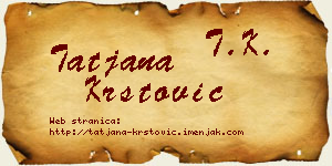 Tatjana Krstović vizit kartica